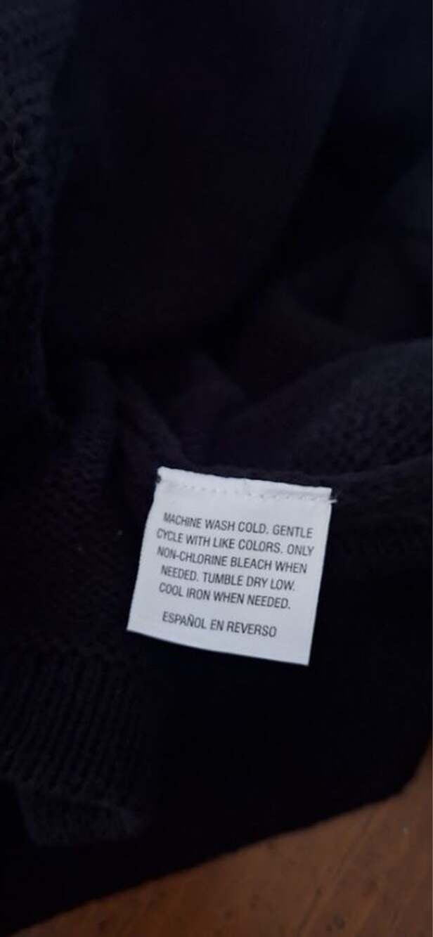 Style & Co Blk. Mock/Tunnel Neck Sweater Coat, 2X Military Style Dark Academia - Picture 8 of 11
